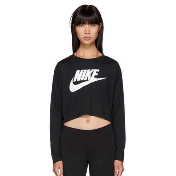 Nike Tops - NIKE CROP TOP SIZE LARGE LONG SLEEVE